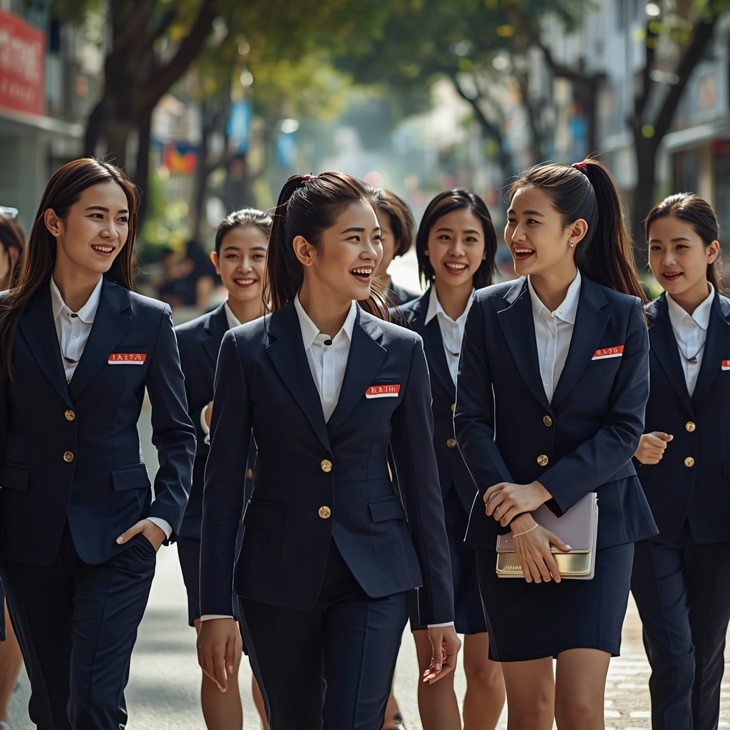 穿著獨特客製化企業服飾的台灣年輕上班族