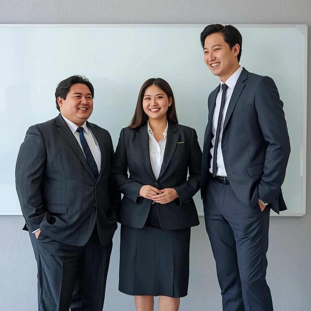 台灣上班族穿著修飾身型的企業套裝制服