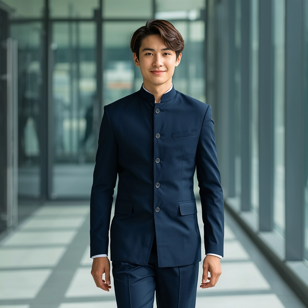 穿著高質感制服的專業台灣員工