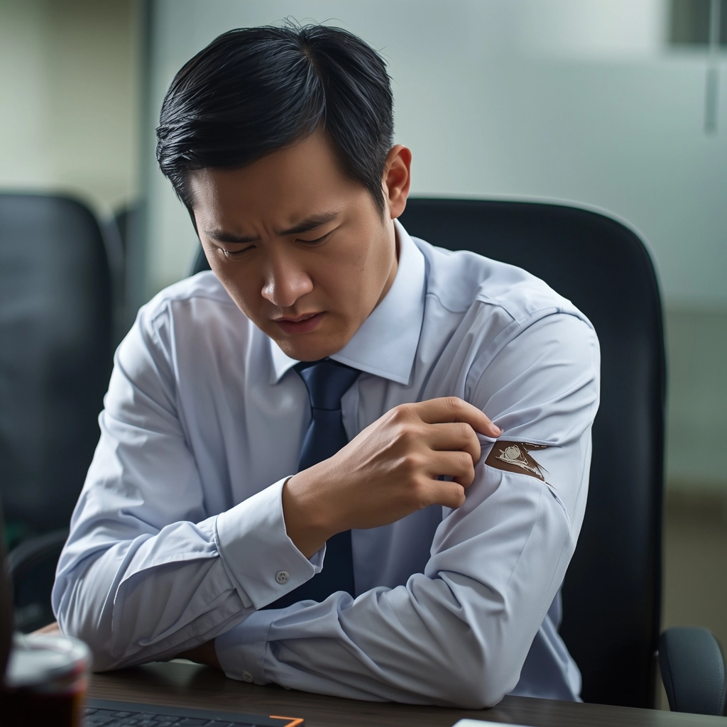 台灣上班族發現高級高支數制服容易破裂的無奈