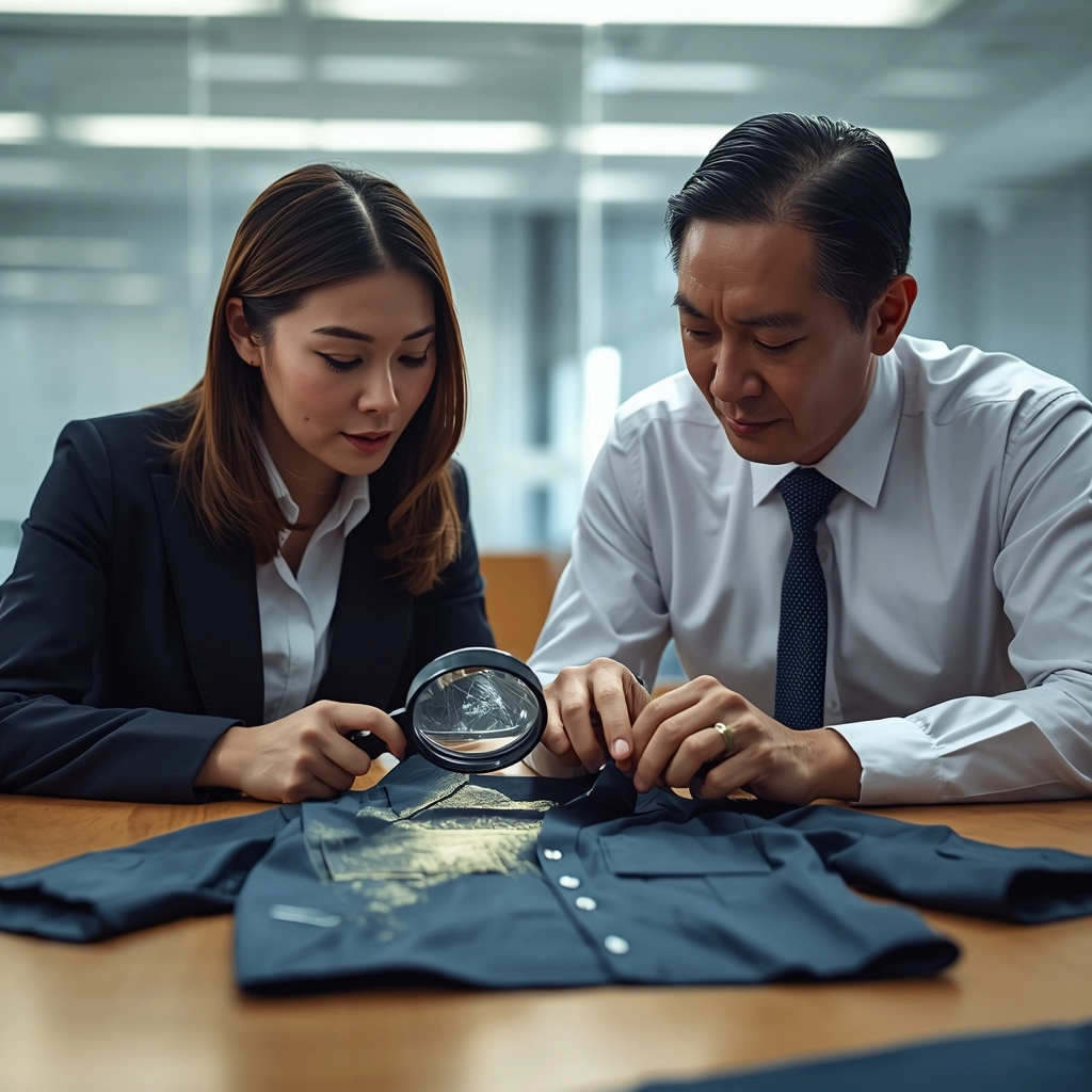 企業採購與廠長科學檢驗洗壞的制服，釐清售後保固責任不推諉