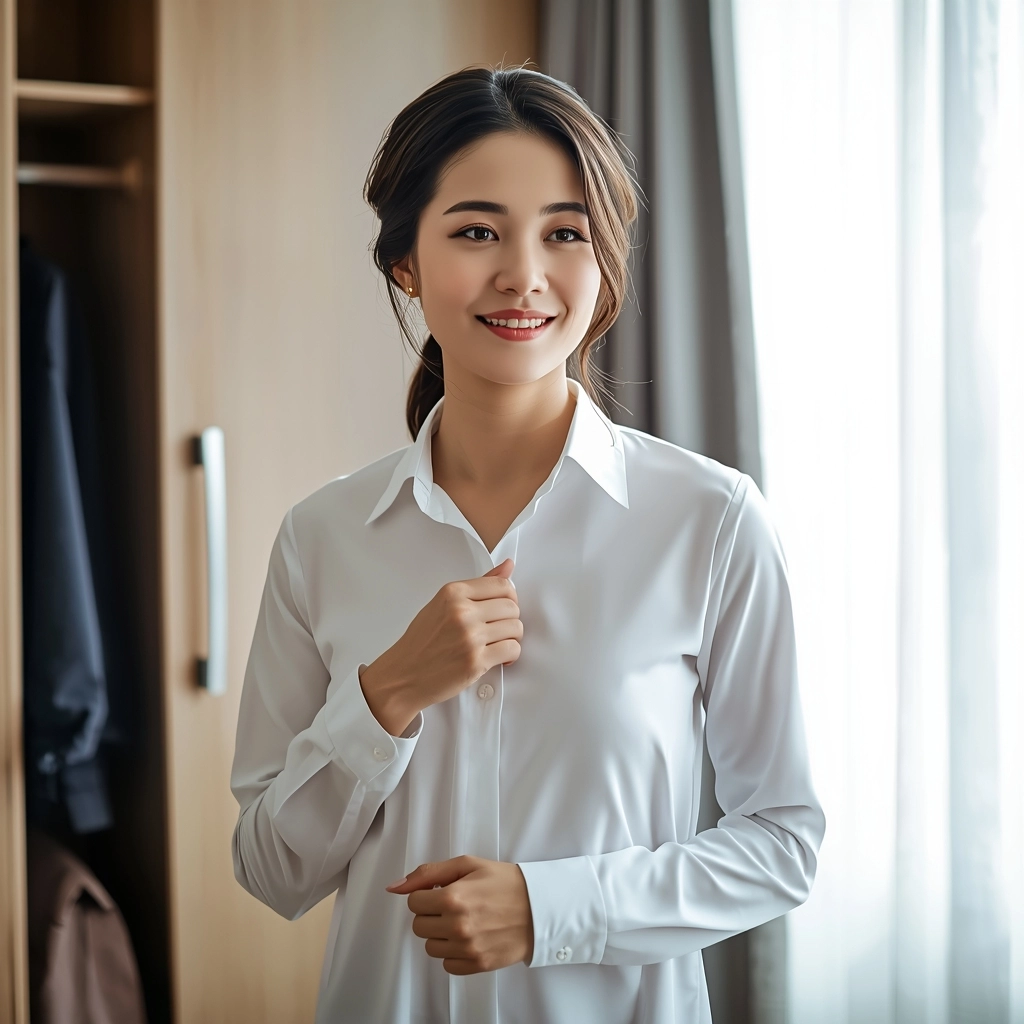 台灣上班族穿著平整俐落的免燙抗皺制服襯衫