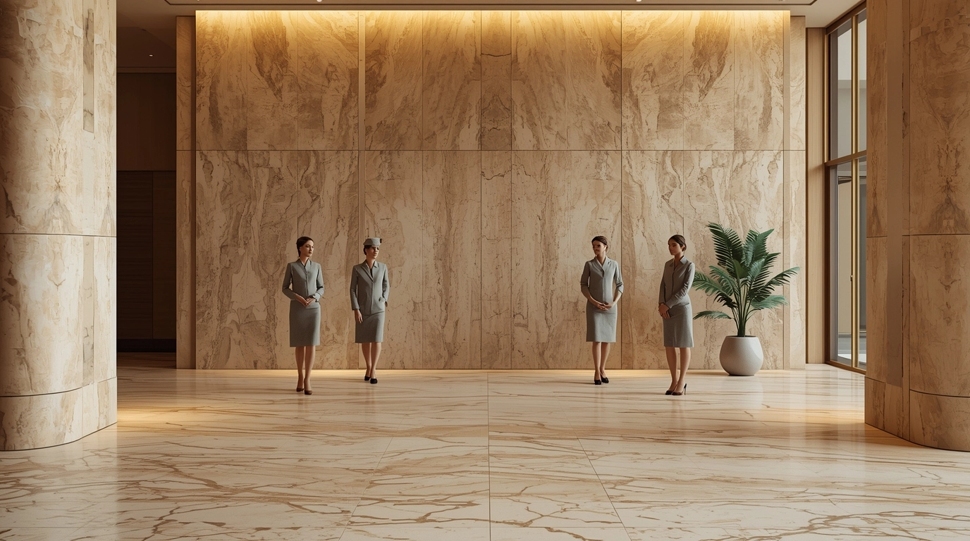 服務業制服沉浸式設計與環境融合示意圖