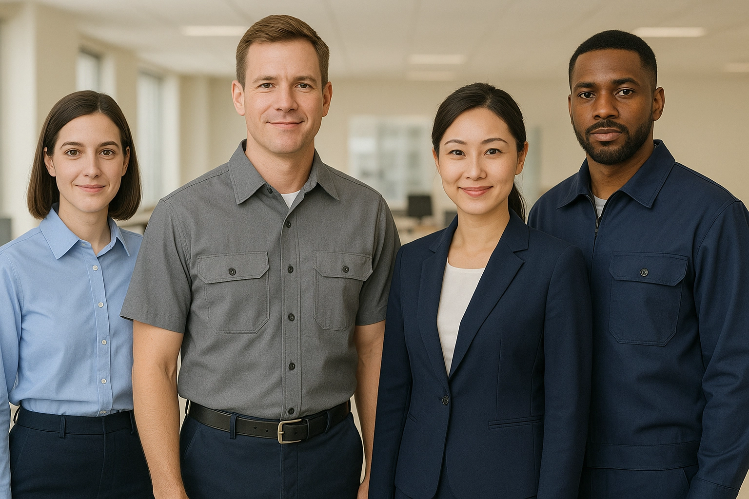 辦公室工作人員穿的製服,工廠工人耐用的製服,商務團隊服裝