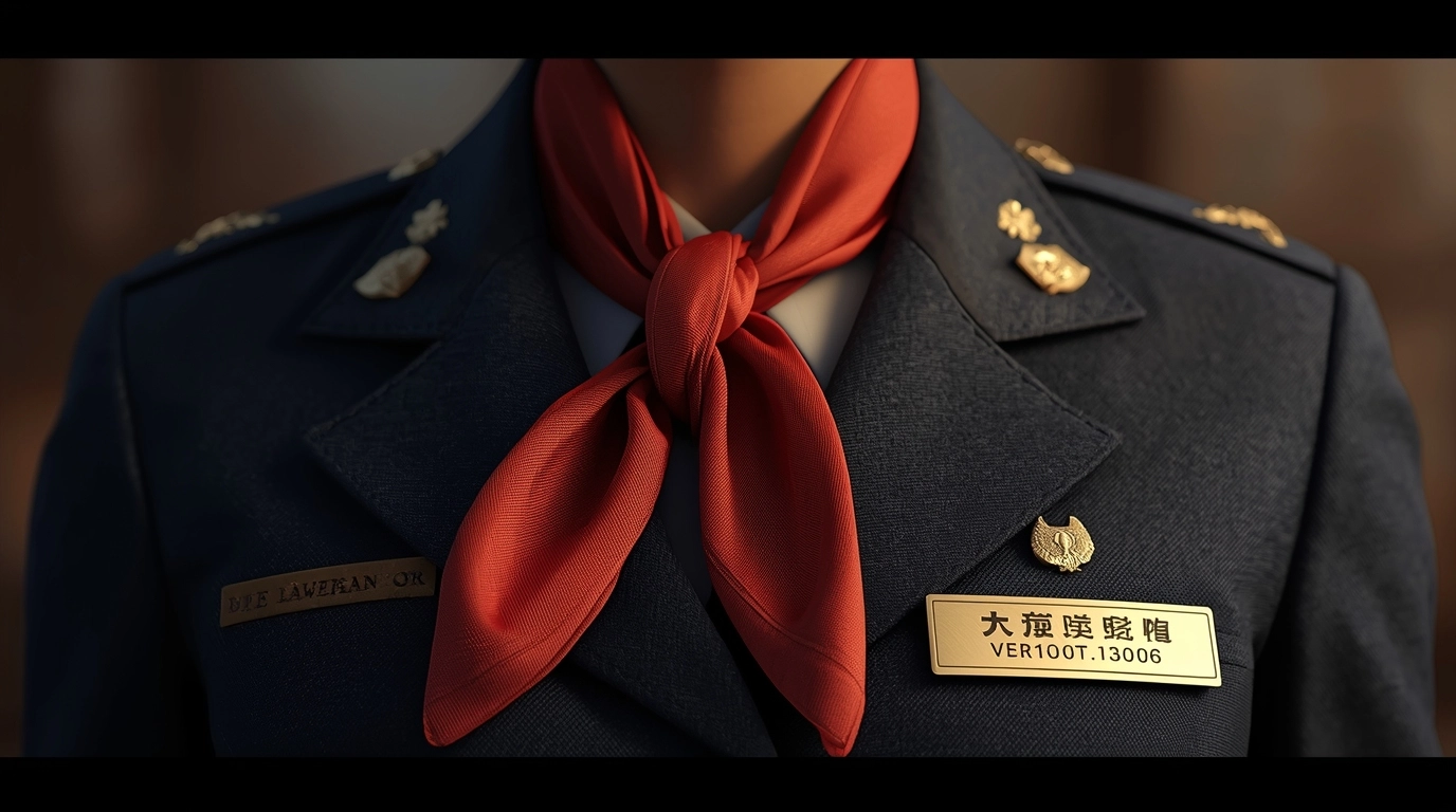 精緻的領巾與名牌配件細節