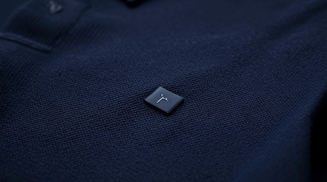 低調奢華的制服品牌識別細節特寫