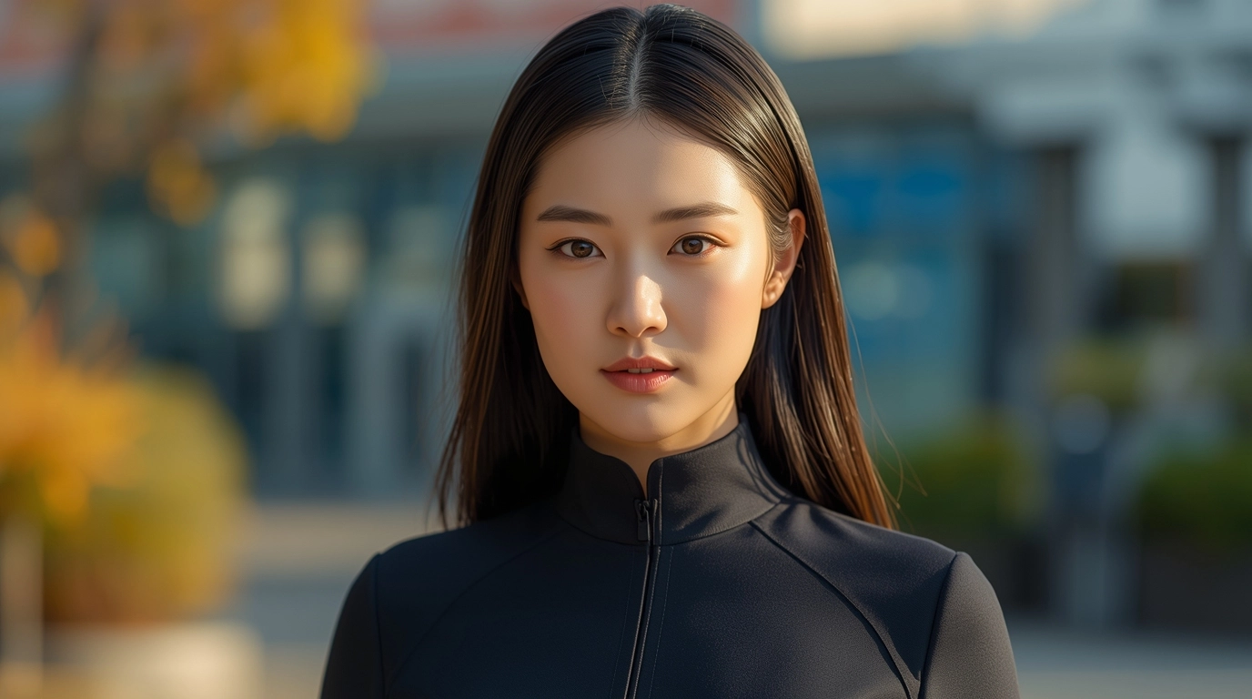 展示具防曬設計的長袖外勤制服細節