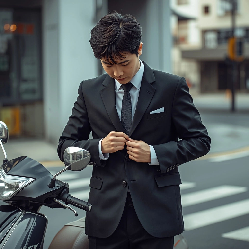 台灣外勤業務騎機車遇到制服拉鍊卡住的痛點