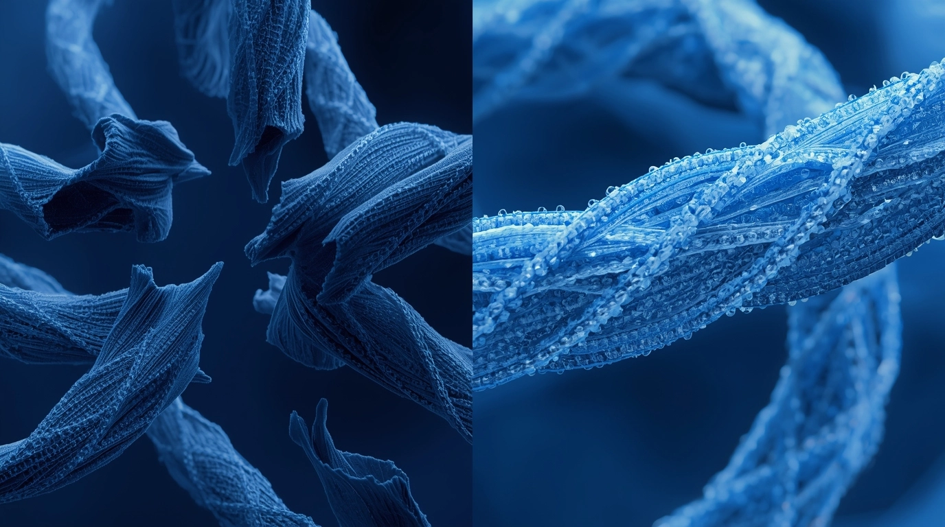 機械彈纖維螺旋結構微觀示意圖