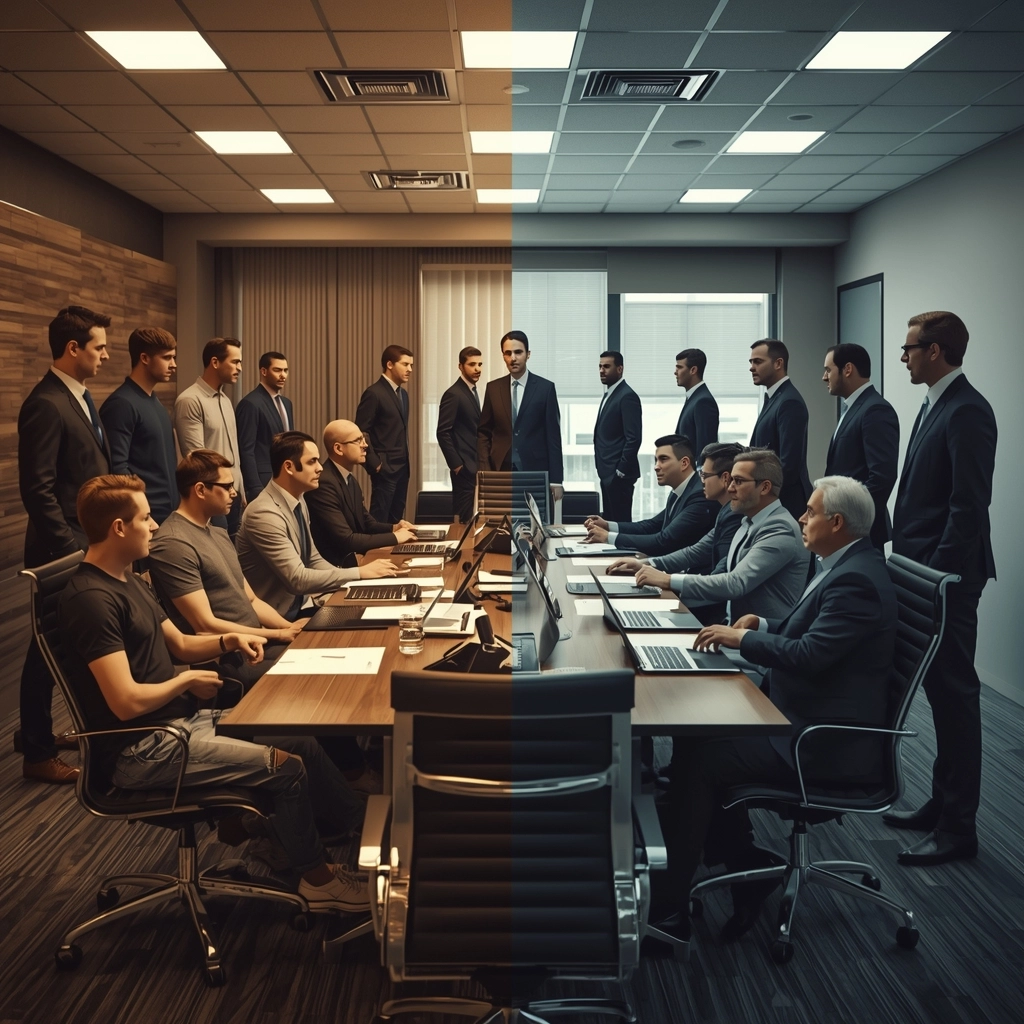 雜亂無章的私服與高品質統一制服的視覺對比