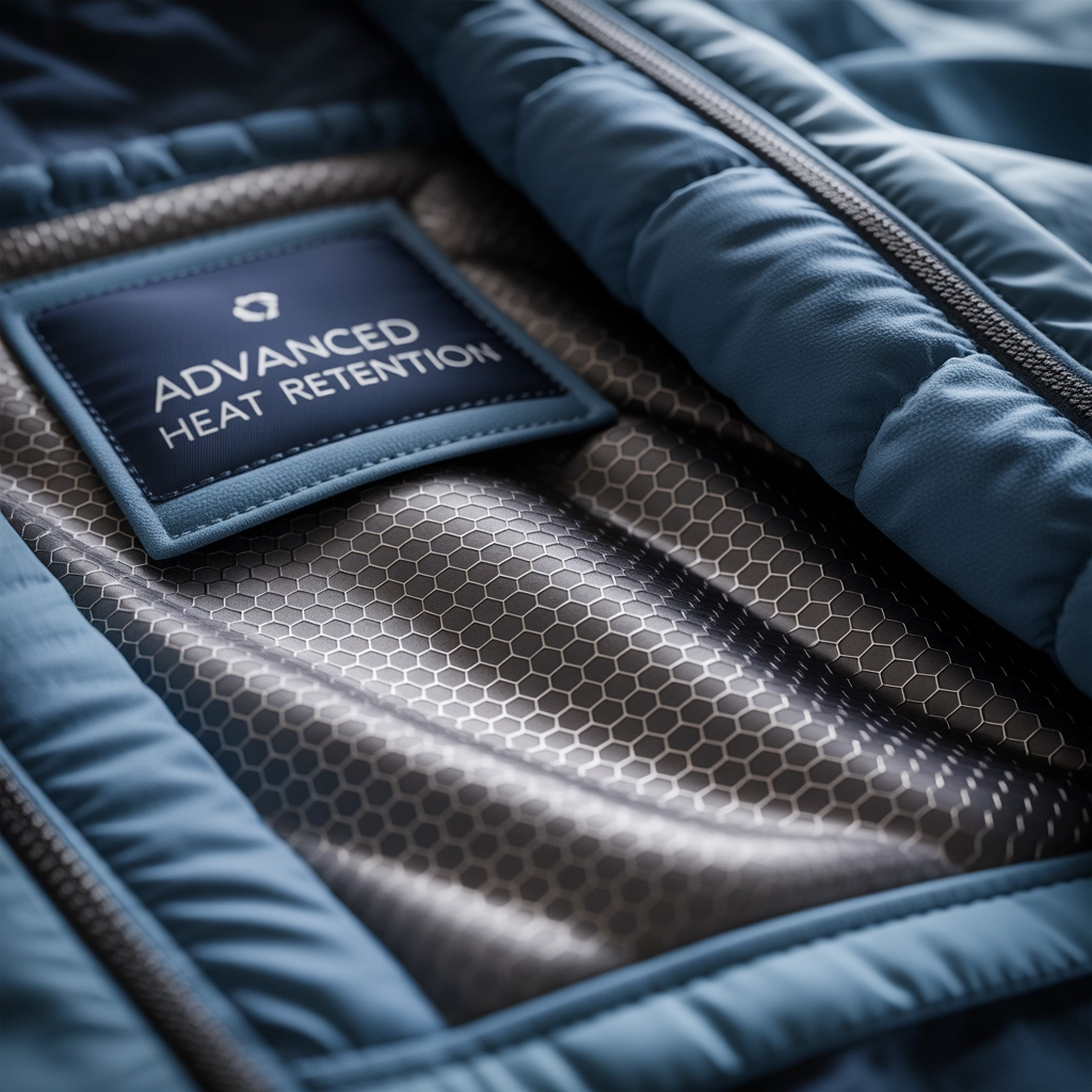 高科技蓄熱纖維與內裡刷毛細節，輕量保暖不負擔