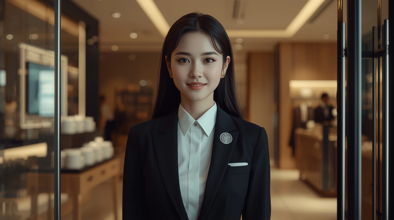 專業女裝制服展示企業第一印象，強化品牌識別度，讓顧客在接觸服務前立即感受到專業與信任，適用於門市服務、企業接待與品牌團服形象呈現