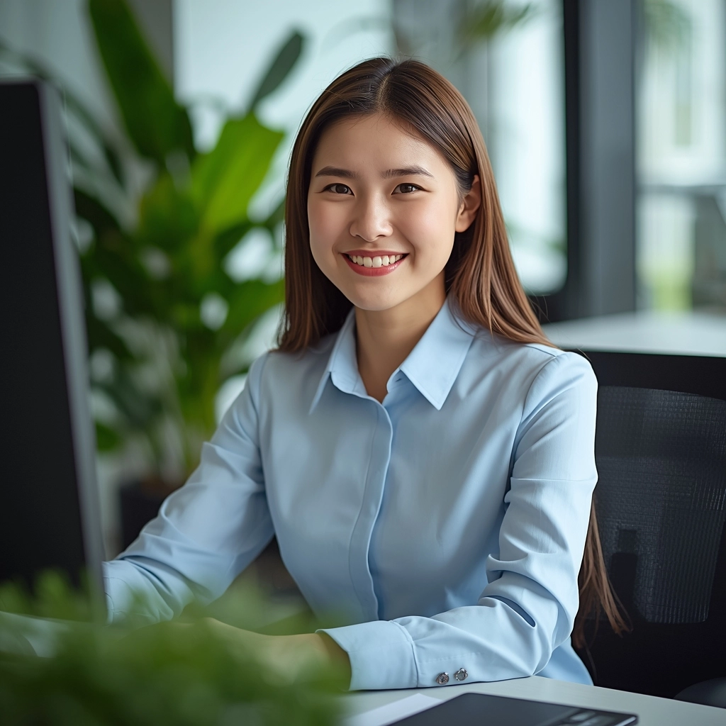 穿著抑菌抗臭制服的清爽員工