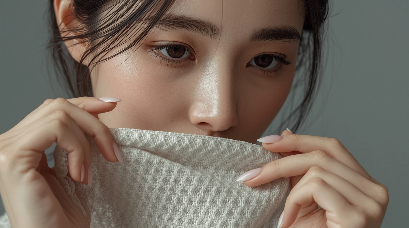 女裝團體制服防污布料示範，呈現美容師洋裝制服具抗油汙、易清潔與高耐用度的實用特性。