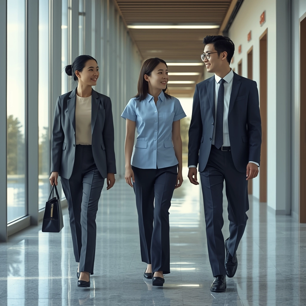 台灣企業套裝制服不同風格展示:韓系、日系與英倫風