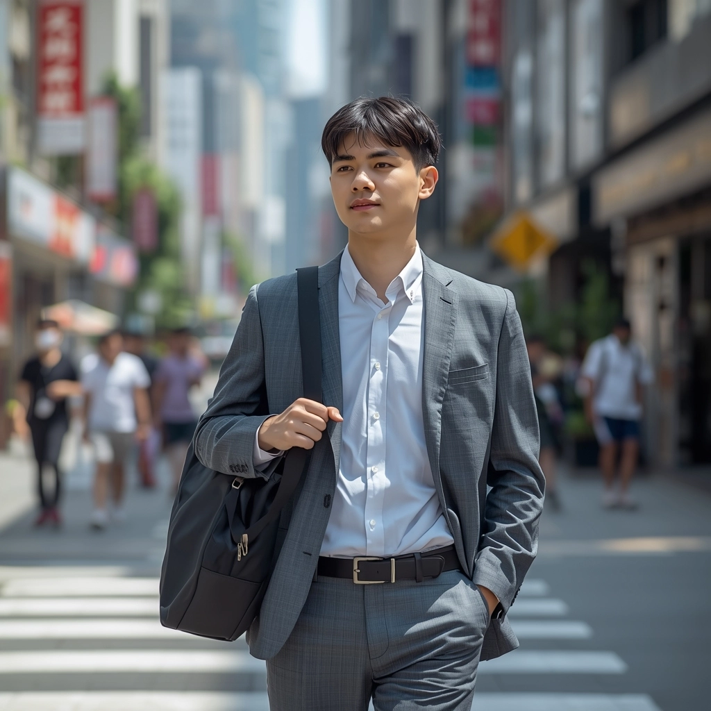 穿著機能制服的台灣業務人員