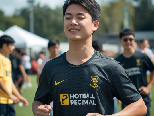 穿著棉感排汗紗社團服的大學生