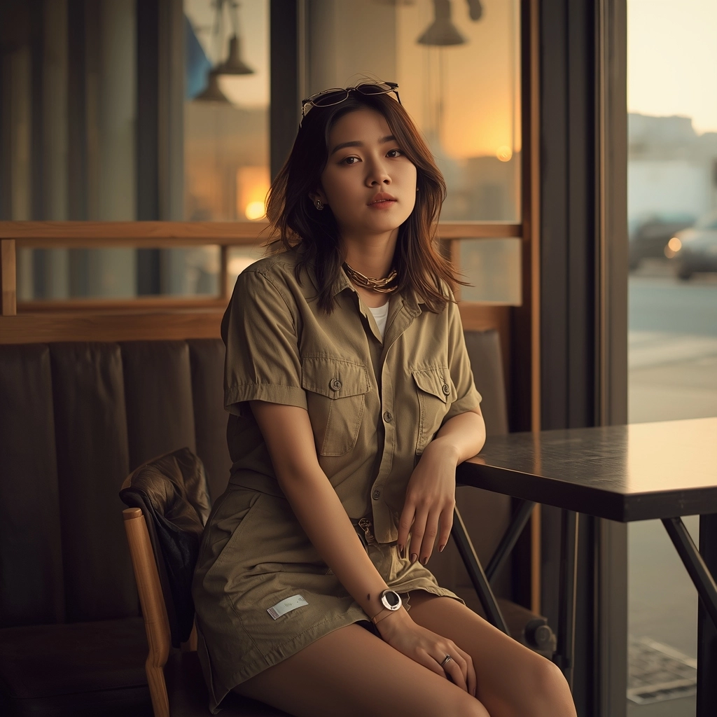 員工穿著制服下班後的穿搭風格