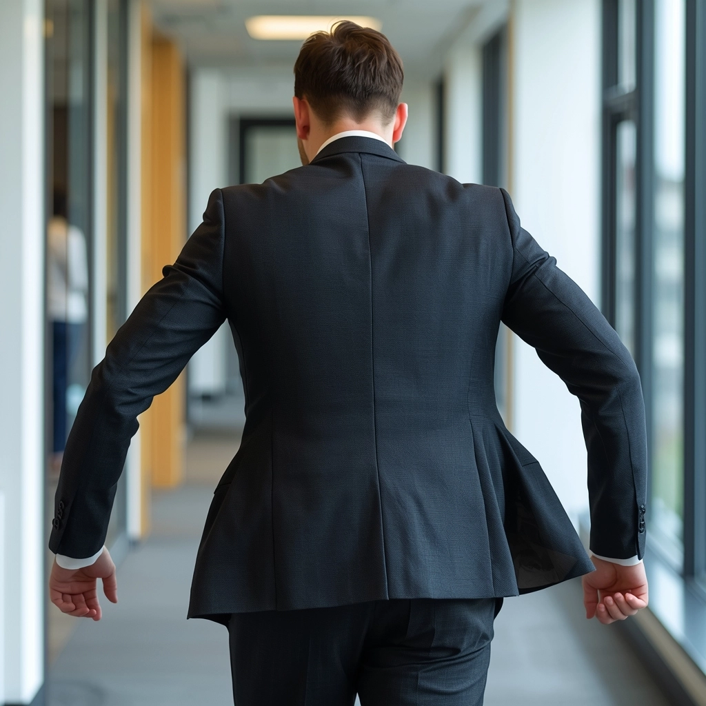 制服背部機能性剪裁設計