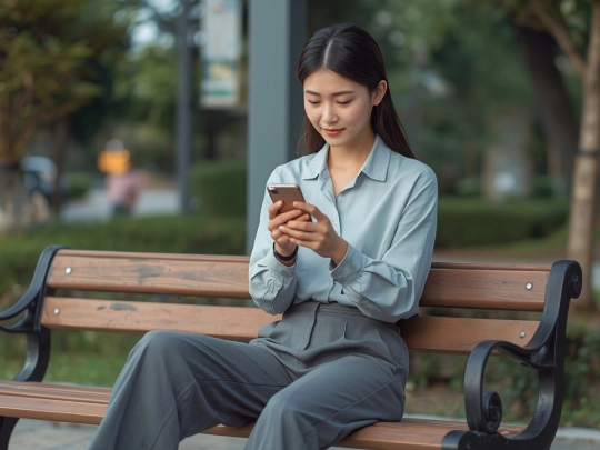 女性員工穿著微寬鬆中性版型制服
