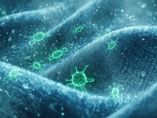 銀離子抑菌抗臭科技示意圖